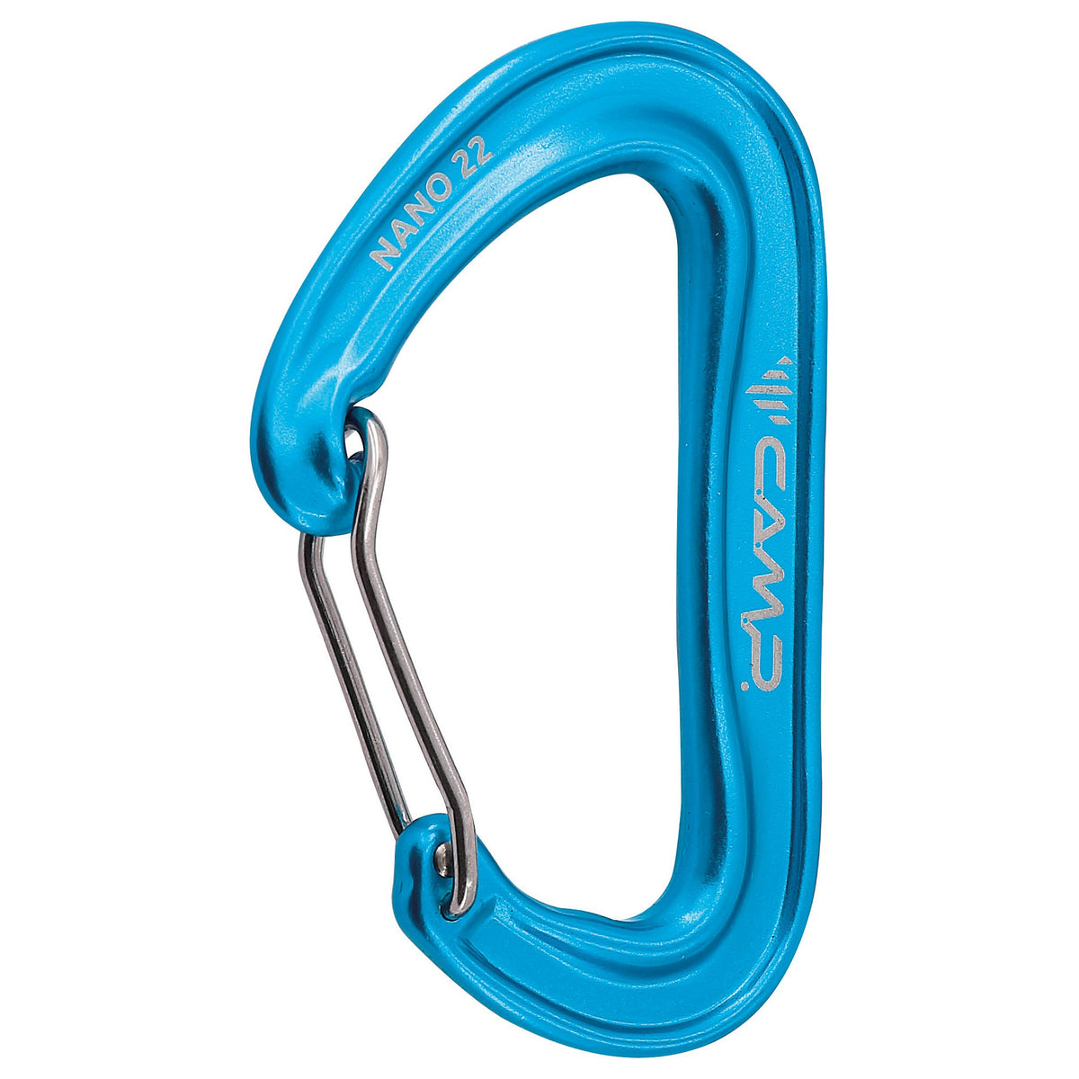 Camp Nano 22 wiregate carabiner - Blue - The Climbing Shop