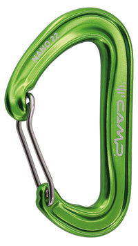 Camp Nano 22 wiregate carabiner - Green - The Climbing Shop 9:16