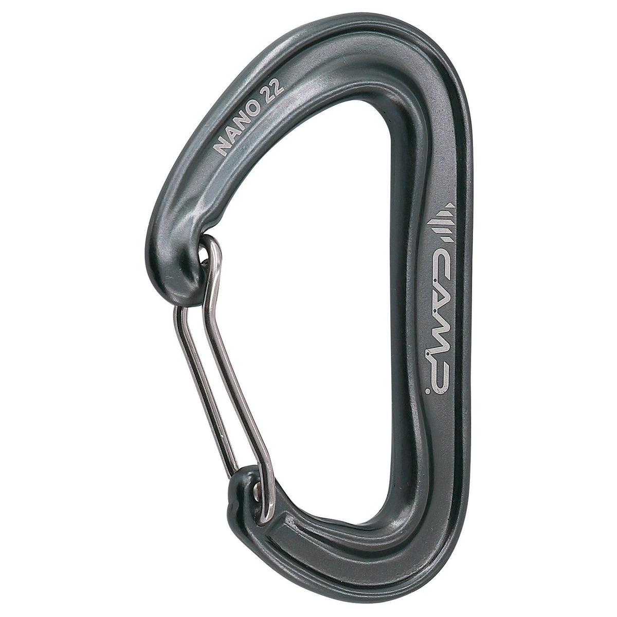 Camp Nano 22 wiregate carabiner - Grey - The Climbing Shop
