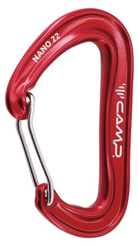 Camp Nano 22 wiregate carabiner - Red - The Climbing Shop 9:16
