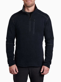 Kuhl Interceptr 1/4 Zip Naval Blue Fleece Jacket - front view - The Climbing Shop