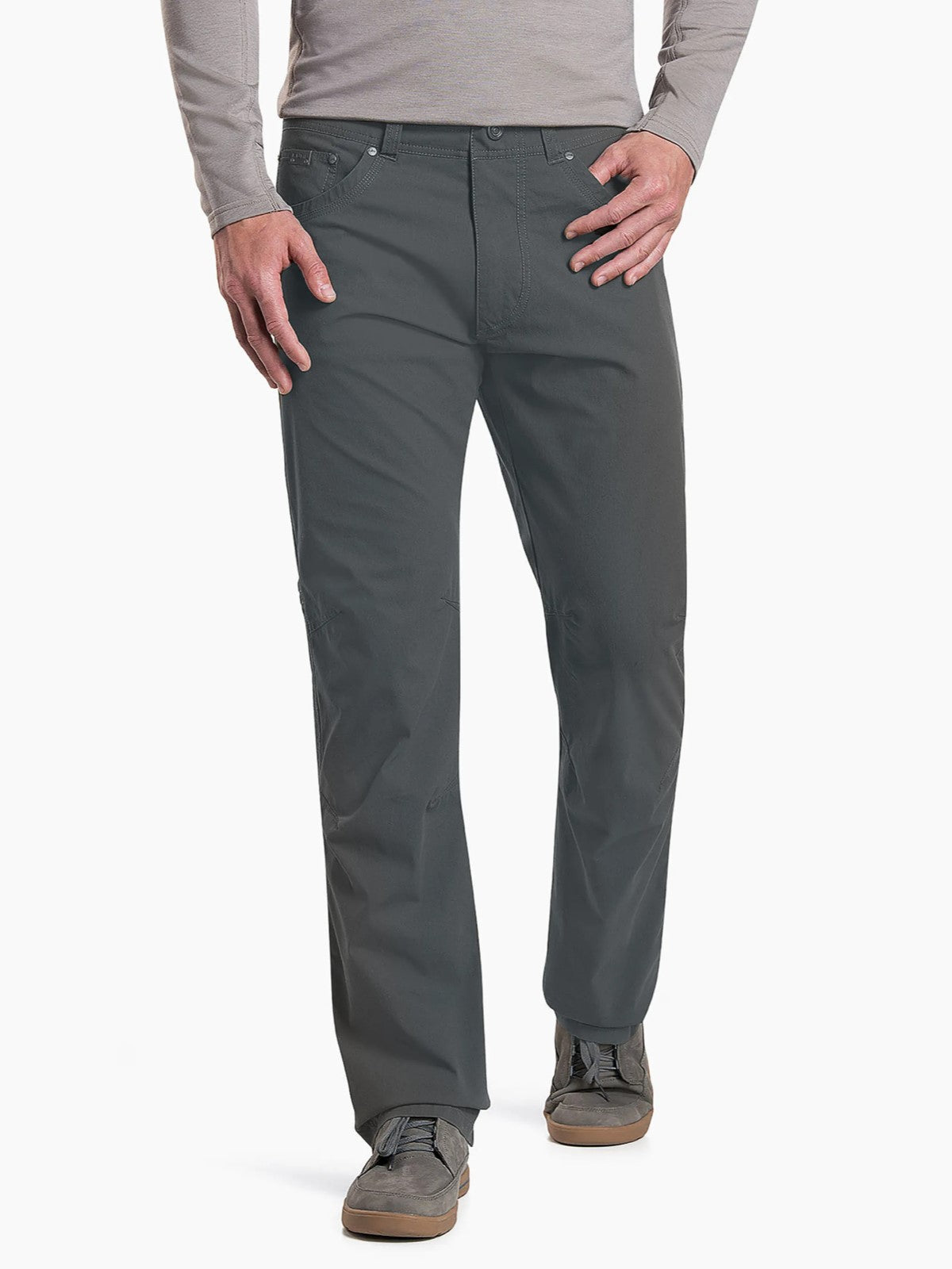 Kuhl Revolvr Pants Gotham Grey - front view - The Climbing Shop