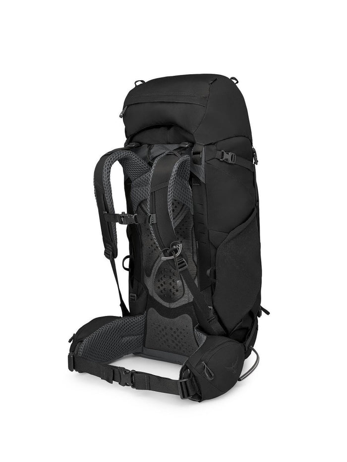 Osprey Kestrel 58 Litre backpack black harness and straps - The Climbing Shop