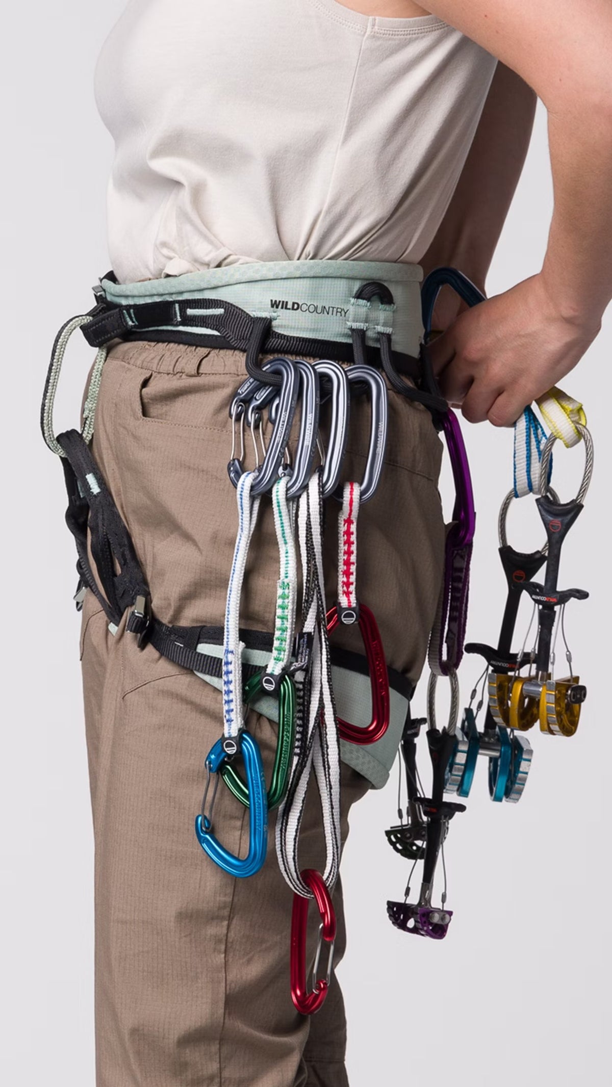 Wild Country Session 2.0 womens Climbing Harness - on person - The Climbing Shop 9:16