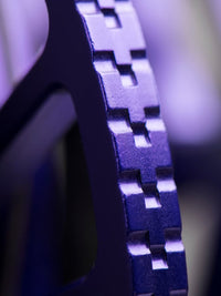Black Diamond C4 Camalot #5 purple camming lobe close up- The Climbing Shop