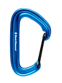 Black Diamond LiteWire blue wire gate carabiner - The Climbing Shop