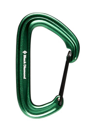 Black Diamond LiteWire green wire gate carabiner - The Climbing Shop