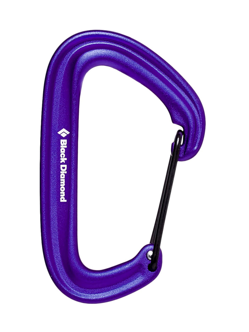 Black Diamond LiteWire purple wire gate carabiner - The Climbing Shop