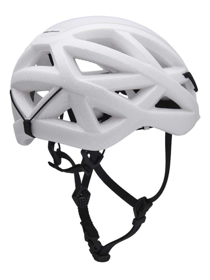 Black Diamond Vapour ultralight helmet white rear view - The Climbing Shop