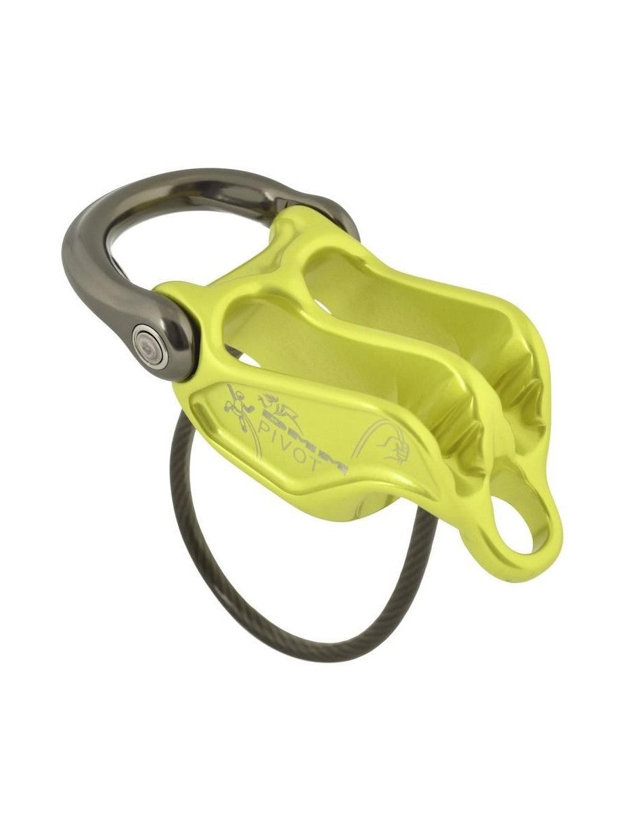 DMM Pivot guide mode belay devices - lime - The Climbing Shop