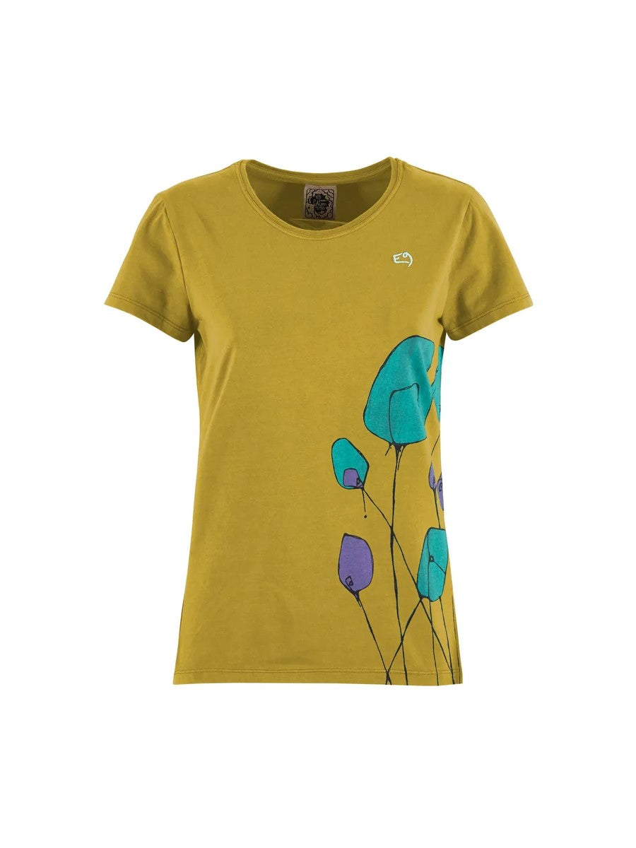 E9 Climbing|Bouldering Tshirt Celery front - The Climbing Shop