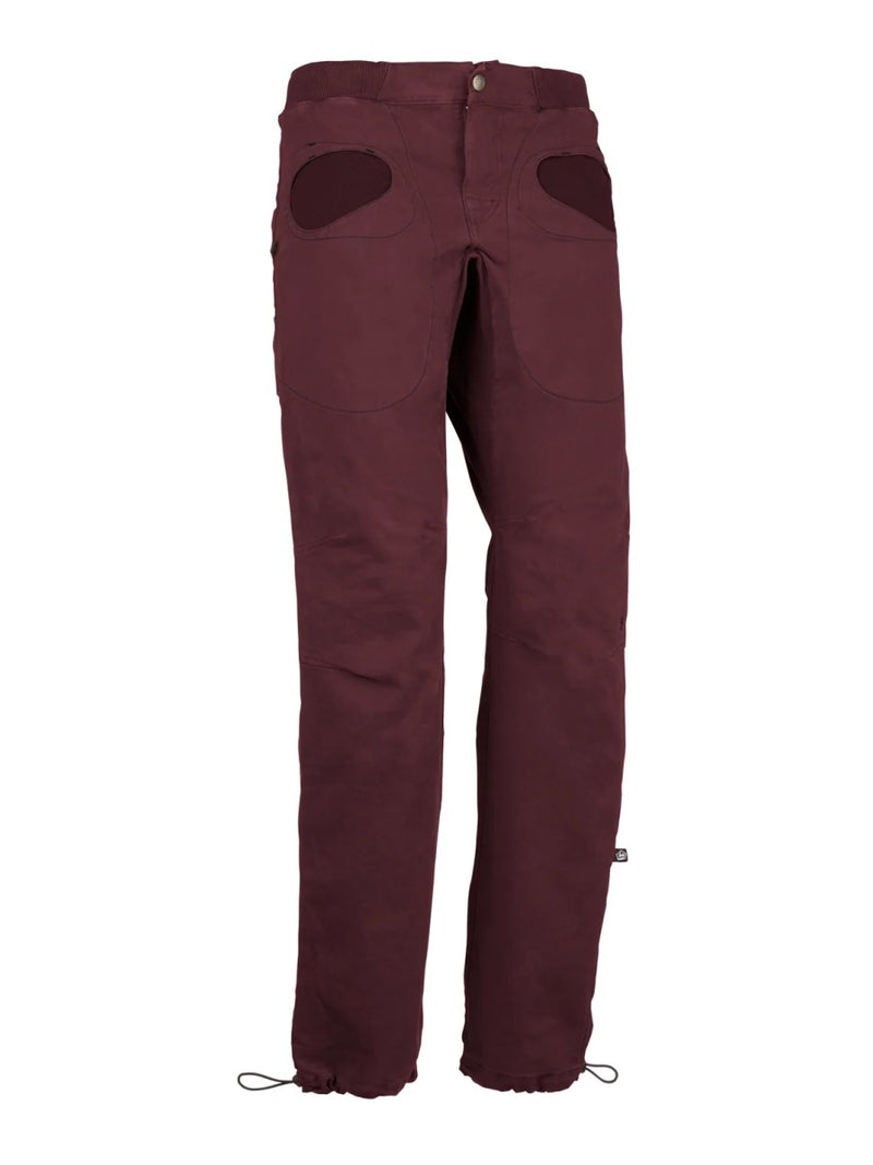 E9 Rondo Slim Men's Climbing | Bouldering Pants Plum - front view - The Climbing Shop