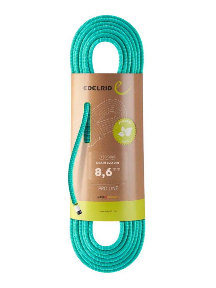 Edelerid Siskin 8.6mm Icemint Triple rated climbing rope - The Climbing Shop