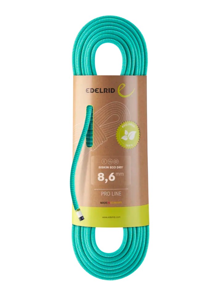 Edelerid Siskin 8.6mm Icemint Triple rated climbing rope - The Climbing Shop