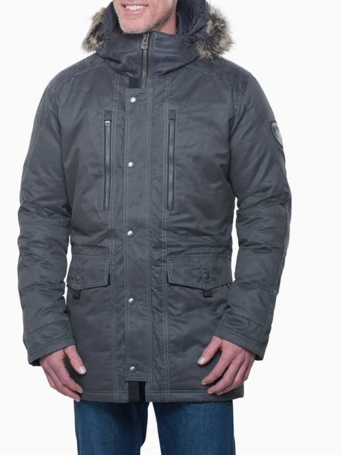 Kuhl Arktik Down Parka Carbon - front view - The Climbing Shop