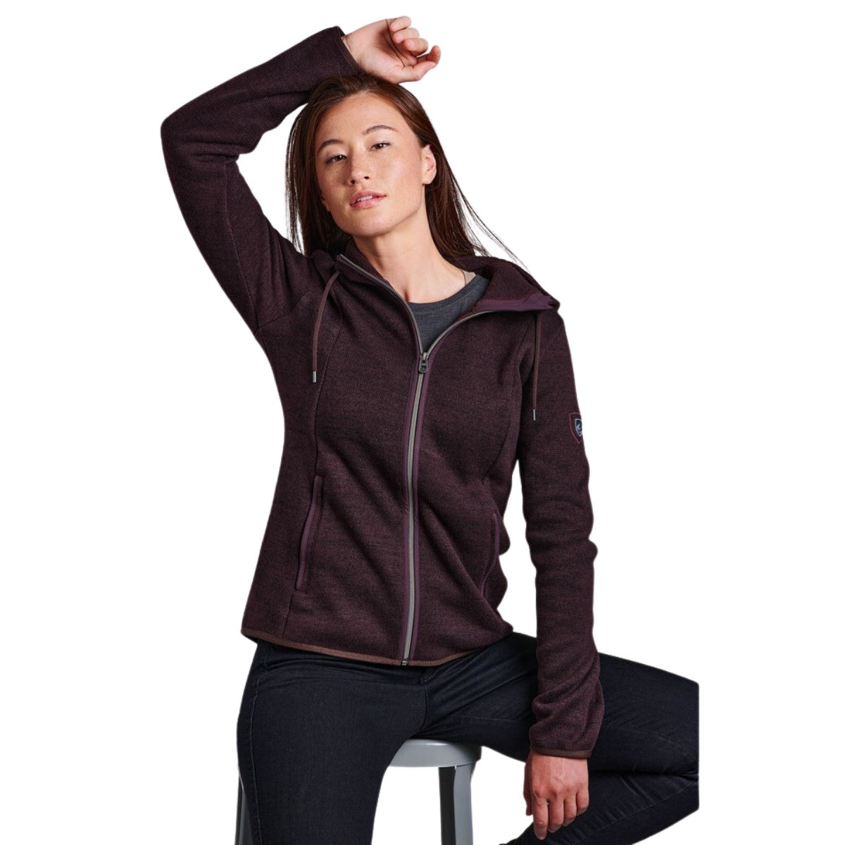Kuhl Ascendyr Womens Hood Ganache - front view - The Climbing Shop