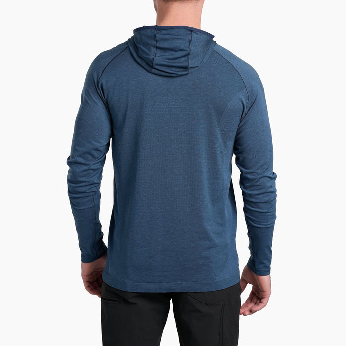 Kuhl Eclipser Men's Sun Hoody pirate blue - back view - The Climbing Shop