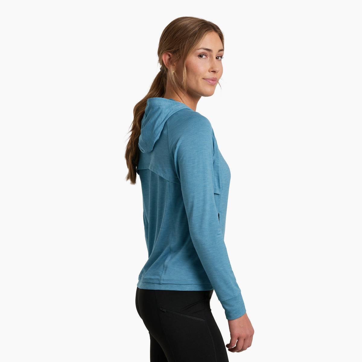 Kuhl Inspira Women's Full Zip Hoody Alpine Lake - side view - The Climbing Shop