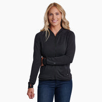 Kuhl Inspira Women's Full Zip Hoody Black - front view - The Climbing Shop