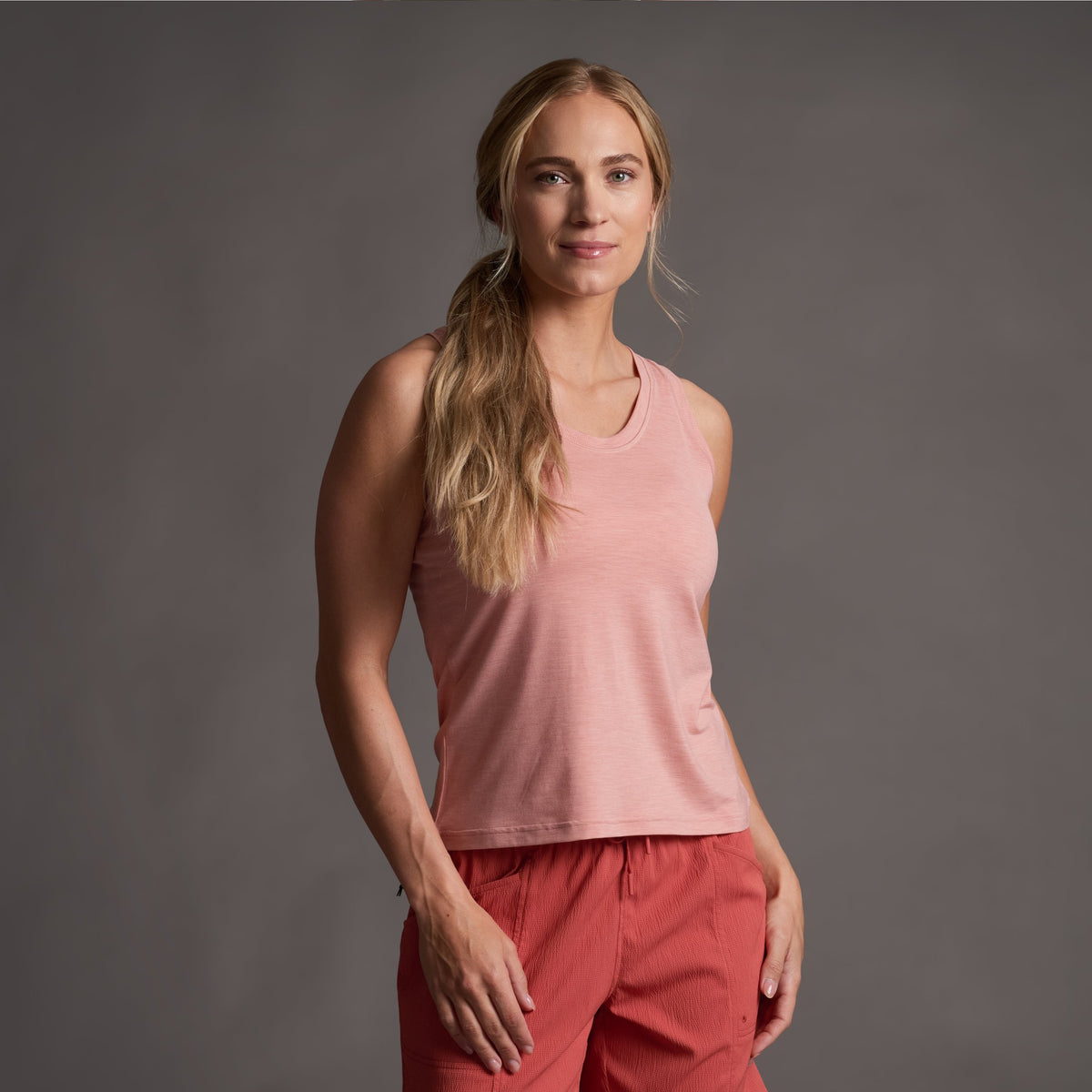 Kuhl Inspira Racr Women's Tank top Coral Rose - front view - The Climbing Shop