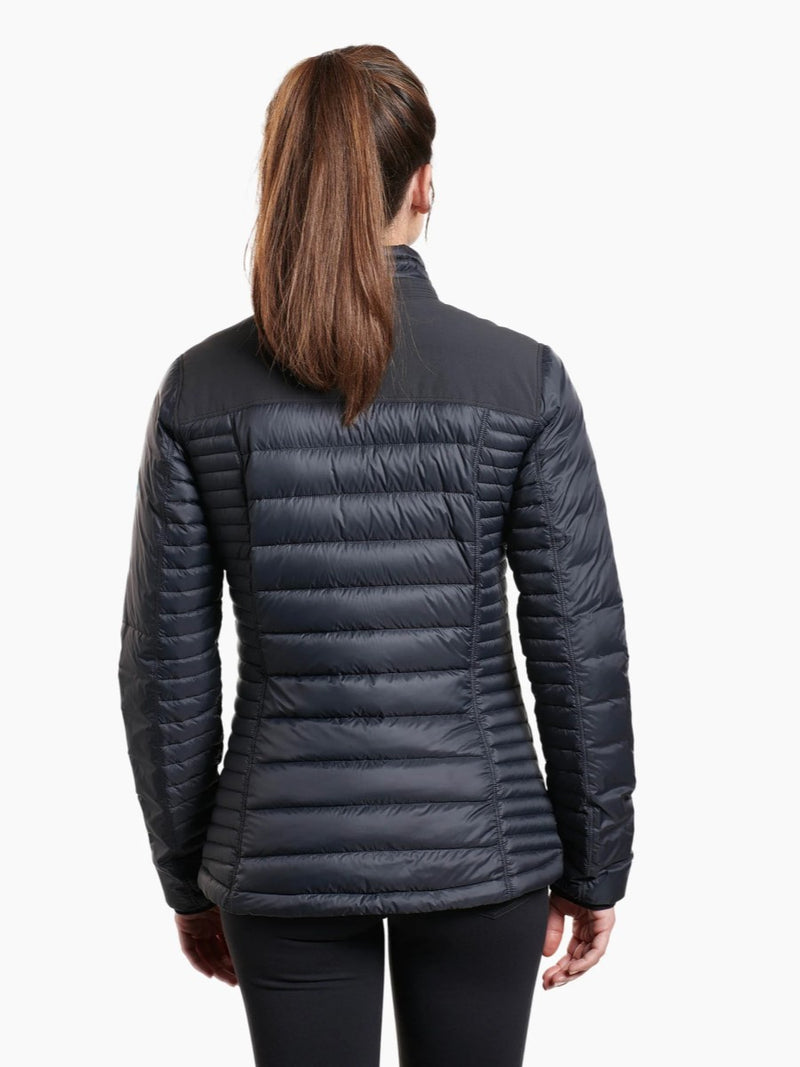 Kuhl Spyfire Womens Down Jacket raven - back view - The Climbing Shop