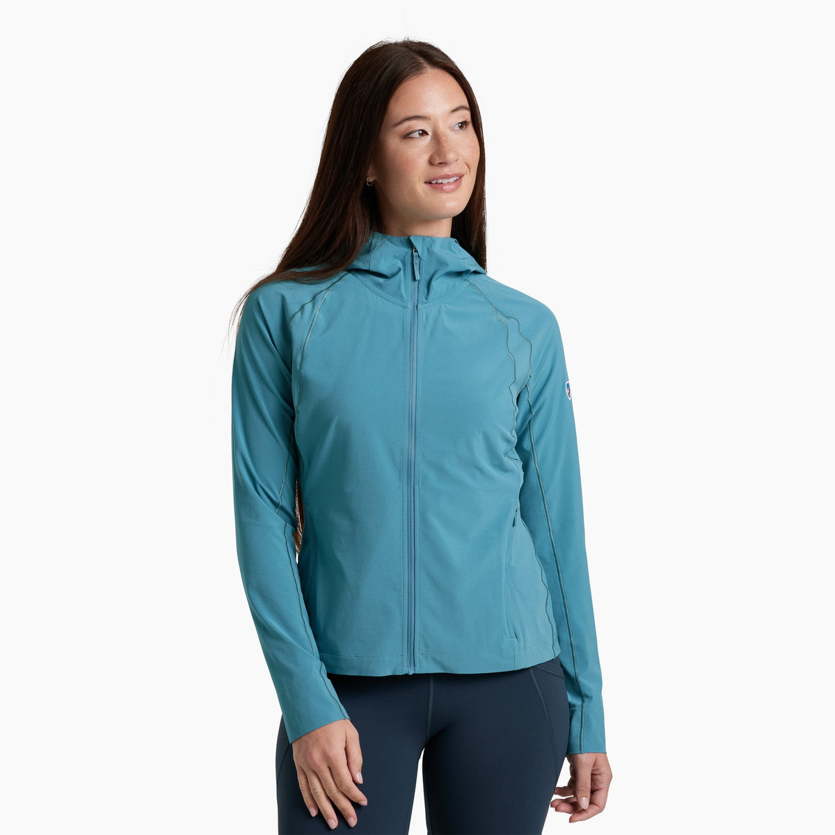 Kuhl Sunshade Women's Hoody alpine lake - front view - The Climbing Shop