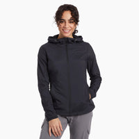 Kuhl The One Women's Hooded Jacket Raven - front view - The Climbing Shop