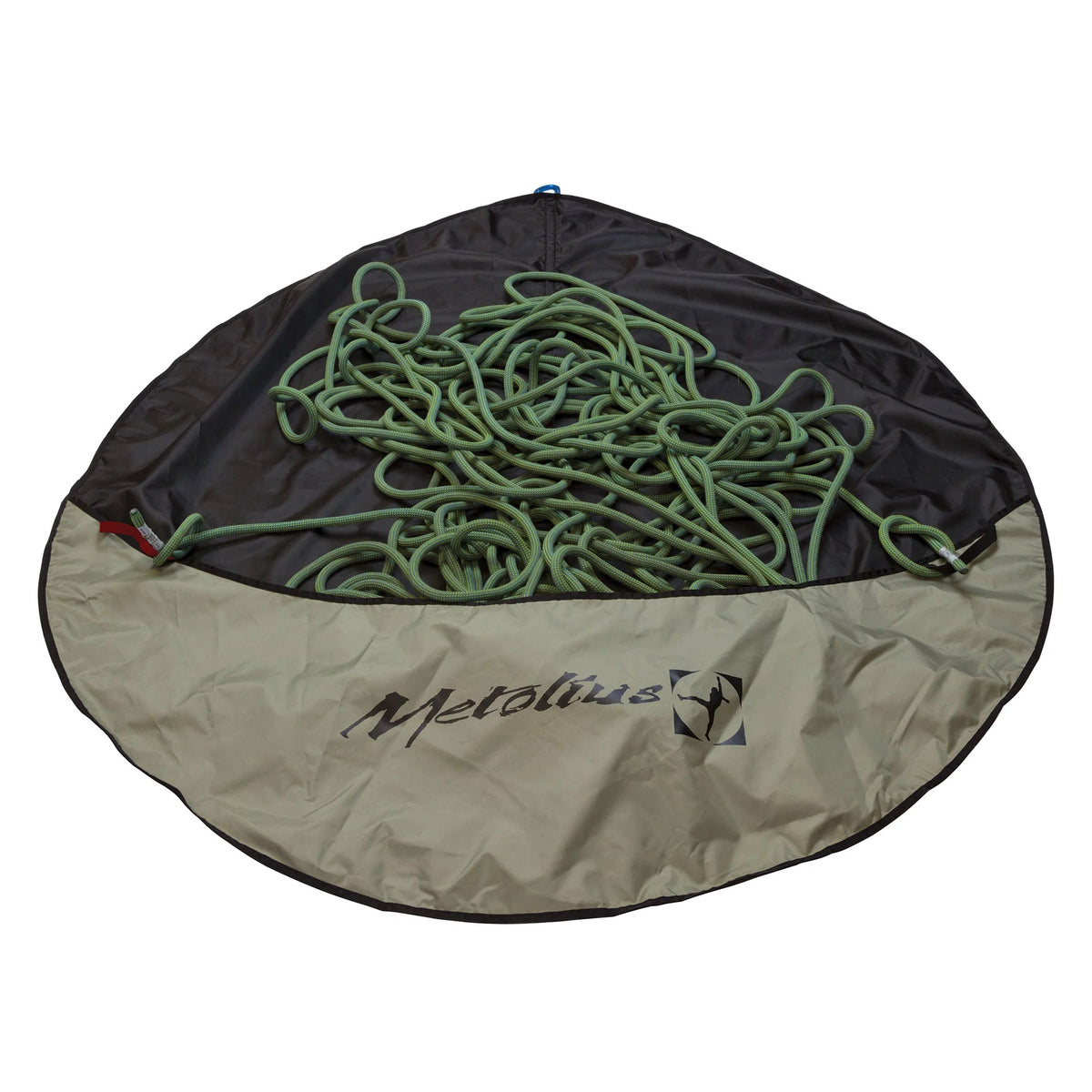 Metolius Climbing Rope Tarp open in use with rope - The Climbing Shop