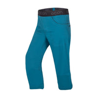 Ocun Jaws Three Quarter Length Climbing | Bouldering Pants Blue Legion front view - The Climbing Shop