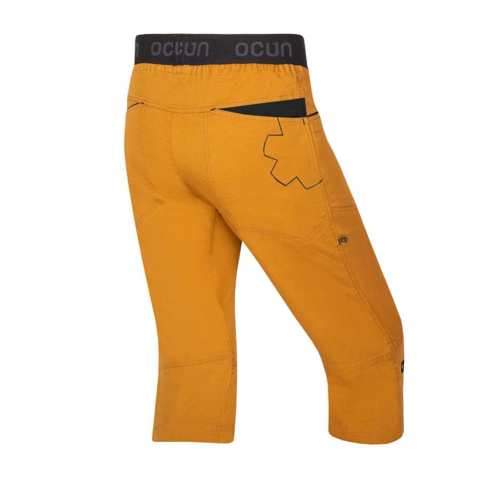 Ocun Jaws Three Quarter Length Climbing | Bouldering Pants Brown Bronze rear view - The Climbing Shop