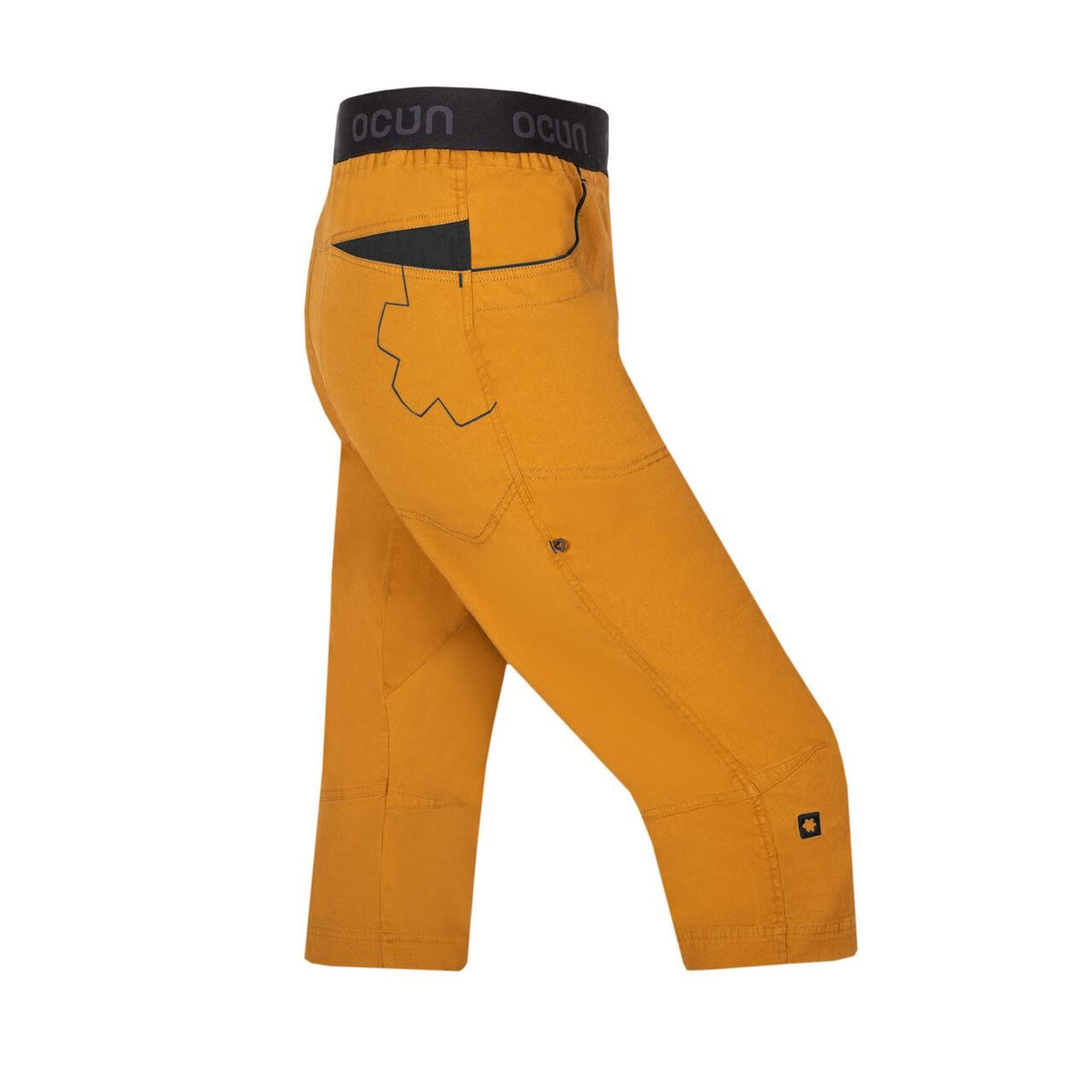 Ocun Jaws Three Quarter Length Climbing | Bouldering Pants Brown Bronze side view - The Climbing Shop