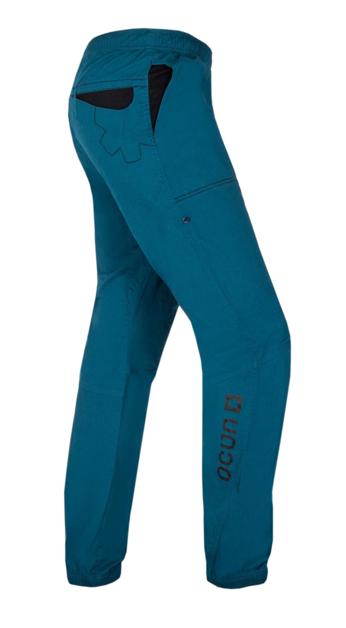 Ocun Jaws Climbing Pants Blue Legion old model - side view - The Climbing Shop