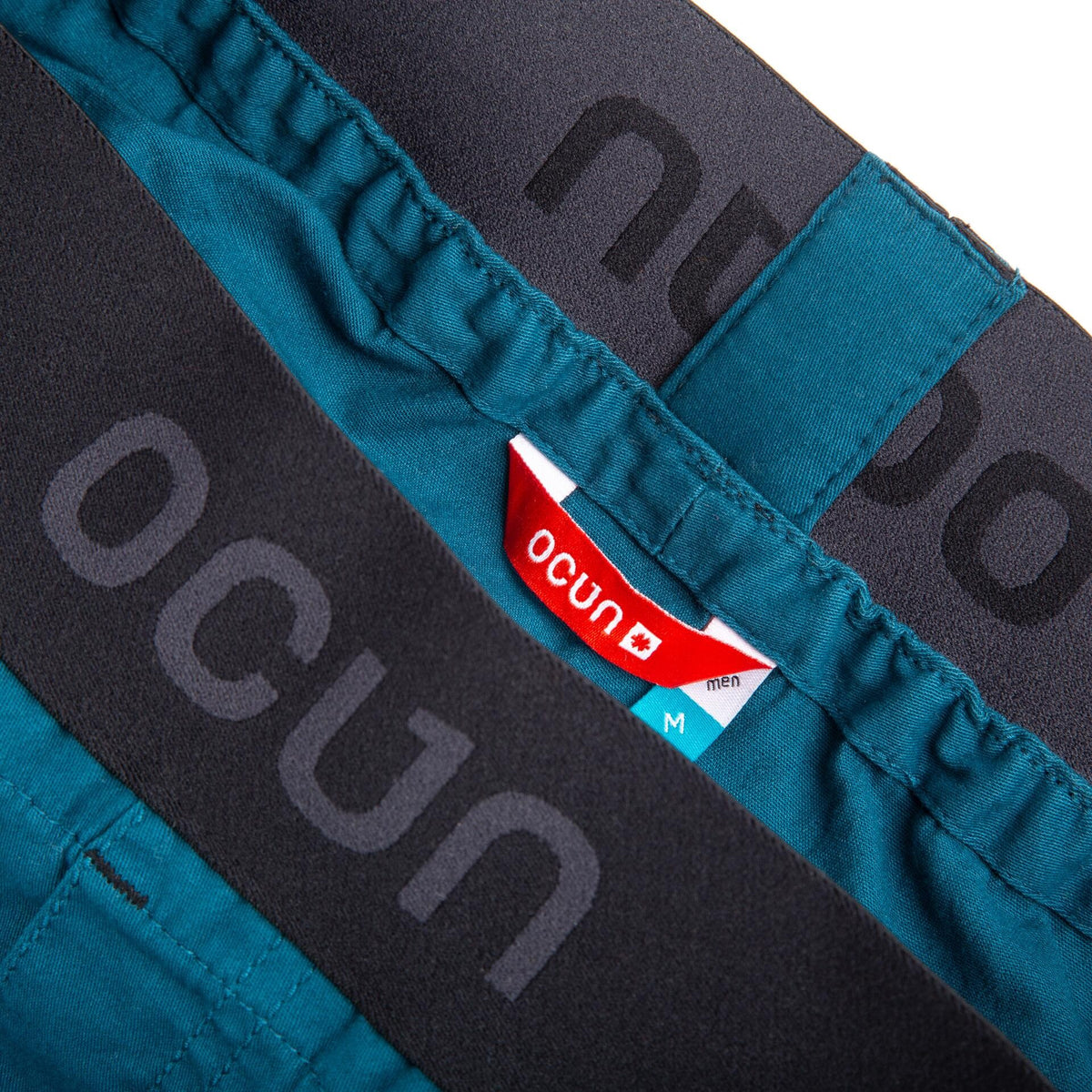 Ocun Jaws Climbing | Bouldering Pant Blue Legion - close up view of waistband - The Climbing Shop