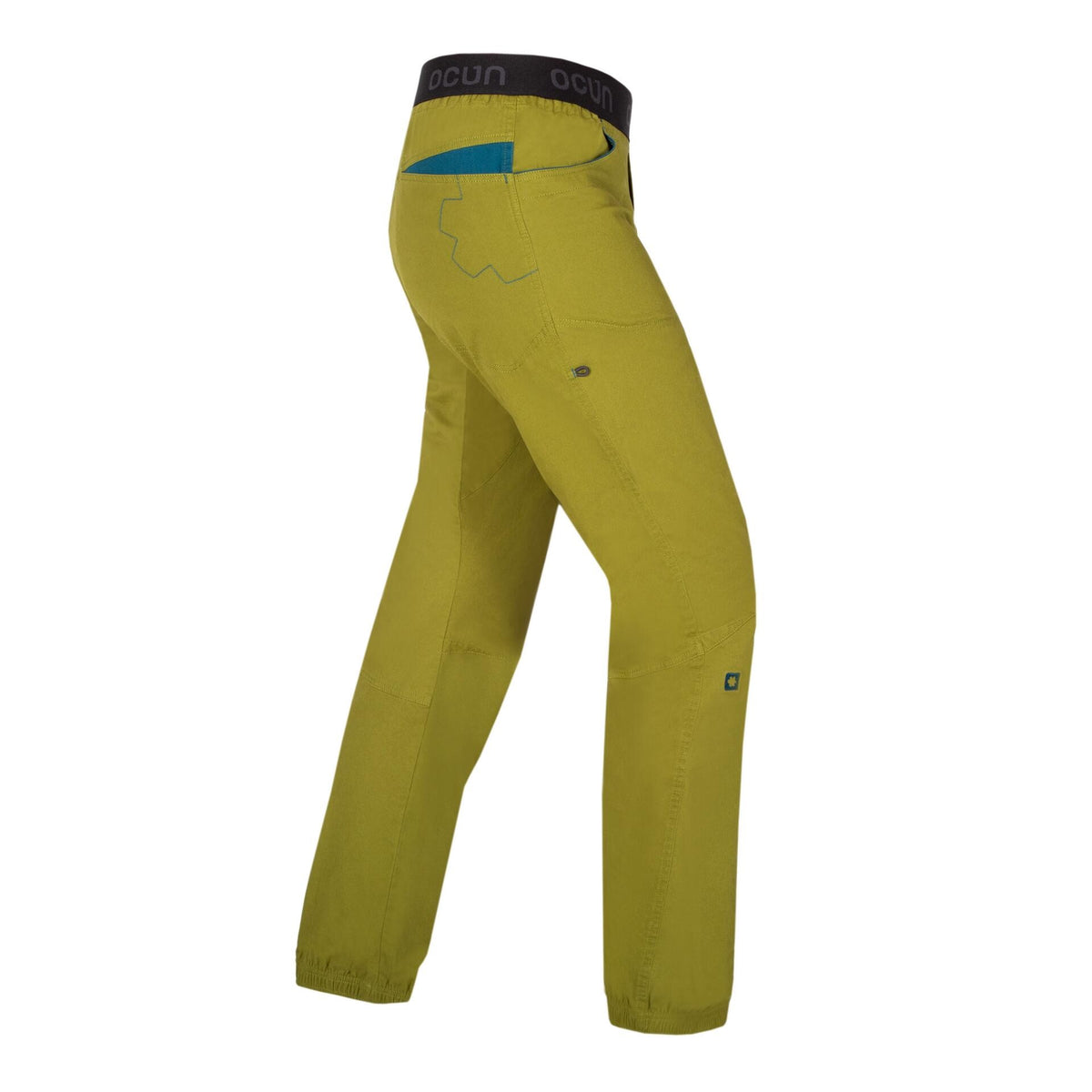 Ocun Jaws Climbing | Bouldering Pant Green Avocado - side view - The Climbing Shop