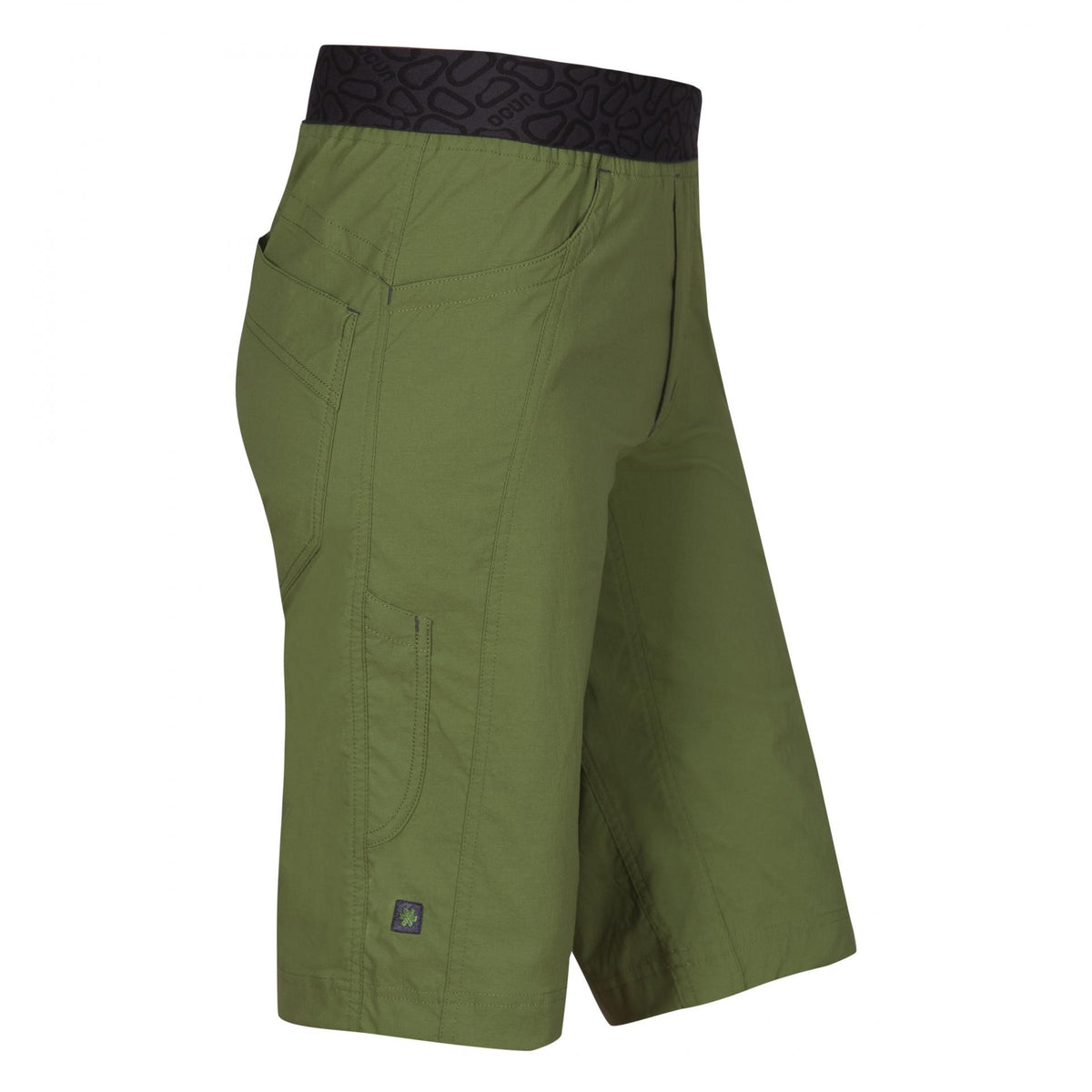 Ocun Mania Short ride side view - Green Lime - The Climbing Shop