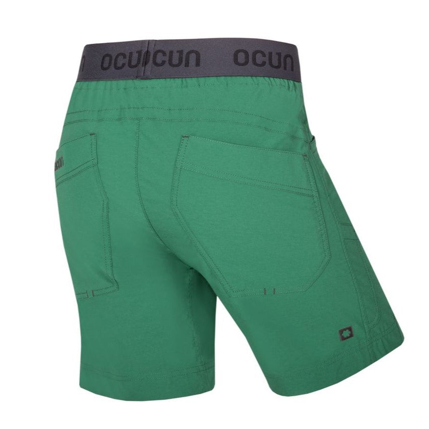 Ocun Mania Short Green Dark - rear view - The Climbing Shop