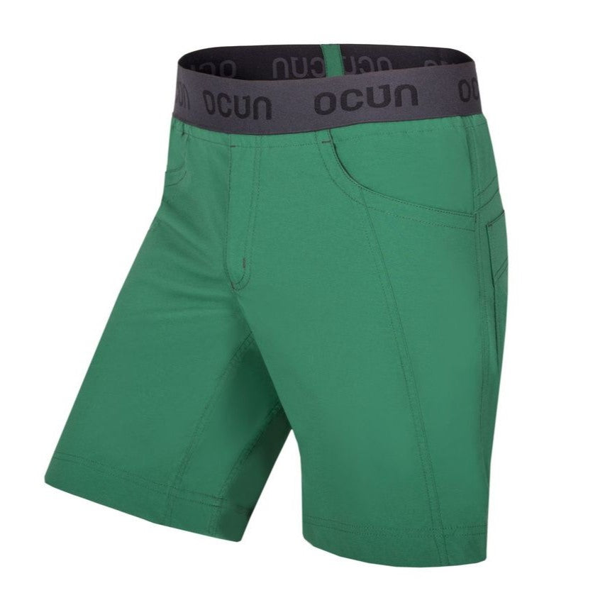 Ocun Mania Short Green Dark - front view - The Climbing Shop