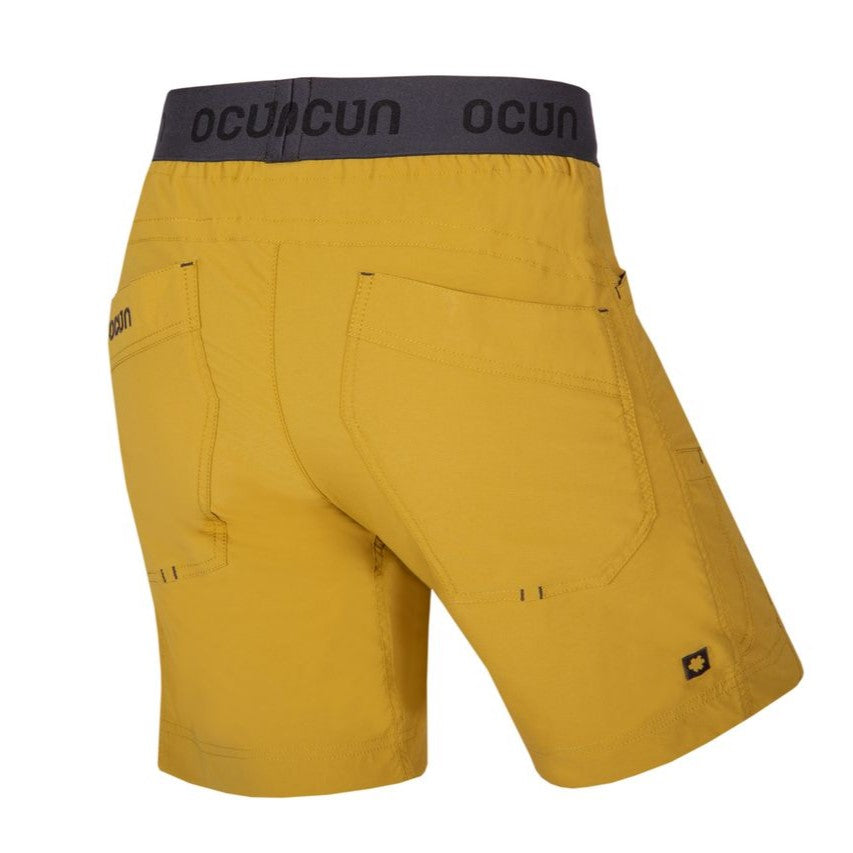 Ocun Mania Short Yellow Dried Tobacco - rear view - The Climbing Shop