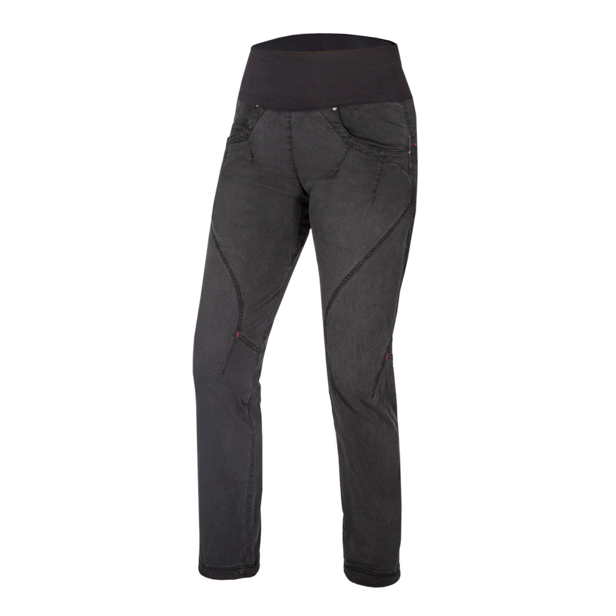 Ocun Noya Women's Organic Black Climbing | Bouldering Jean - front view - The Climbing Shop