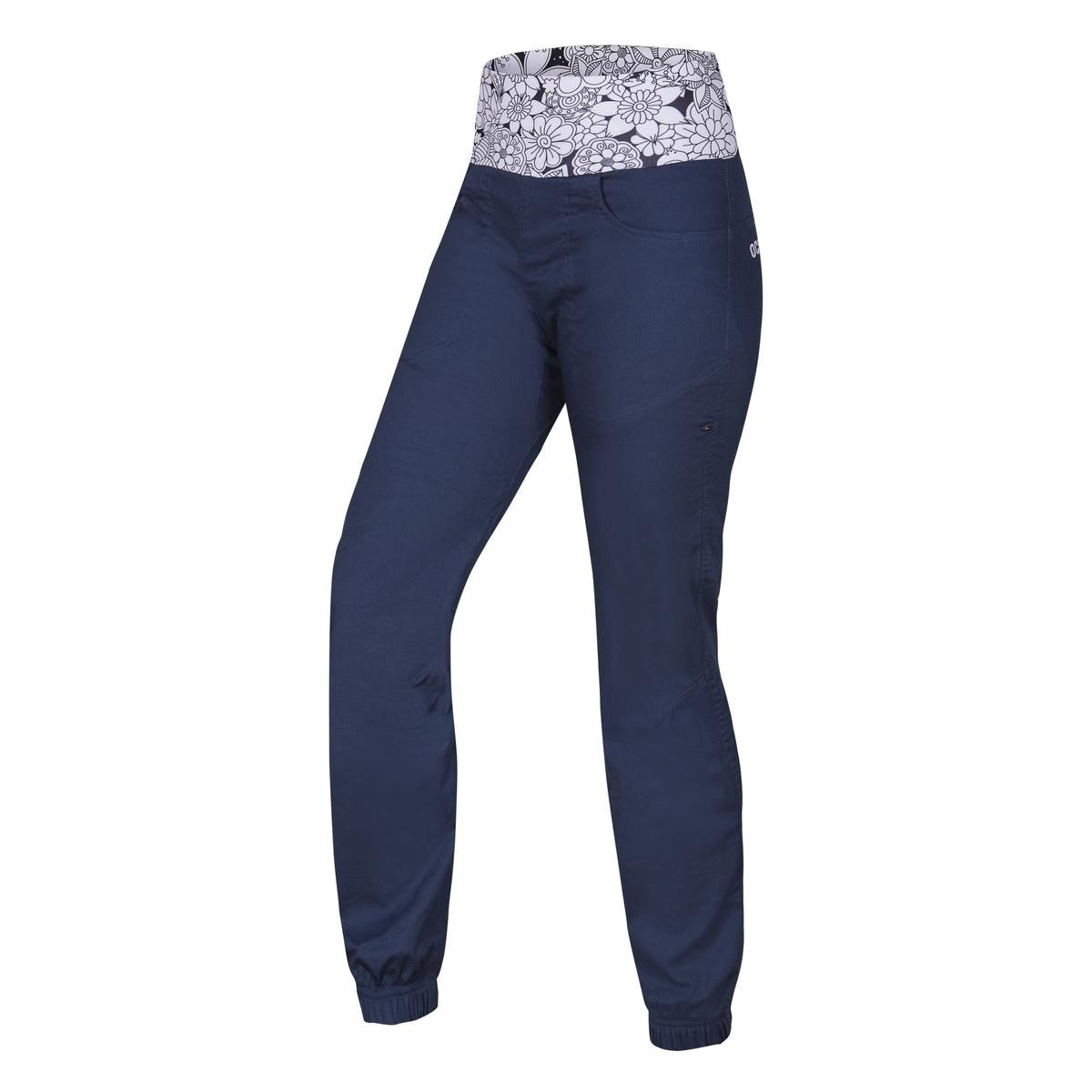 Ocun Sansa Women's Climbing Pant Blue Saragasso Sea - front view - The Climbing Shop