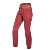 Ocun Sansa Women's Climbing Pant Red Oxblood - front view - The Climbing Shop