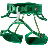 Ocun Twist climbing harness green - front view - The Climbing Shop