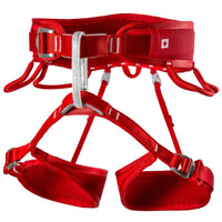 Ocun Twist climbing harness red - front view - The Climbing Shop