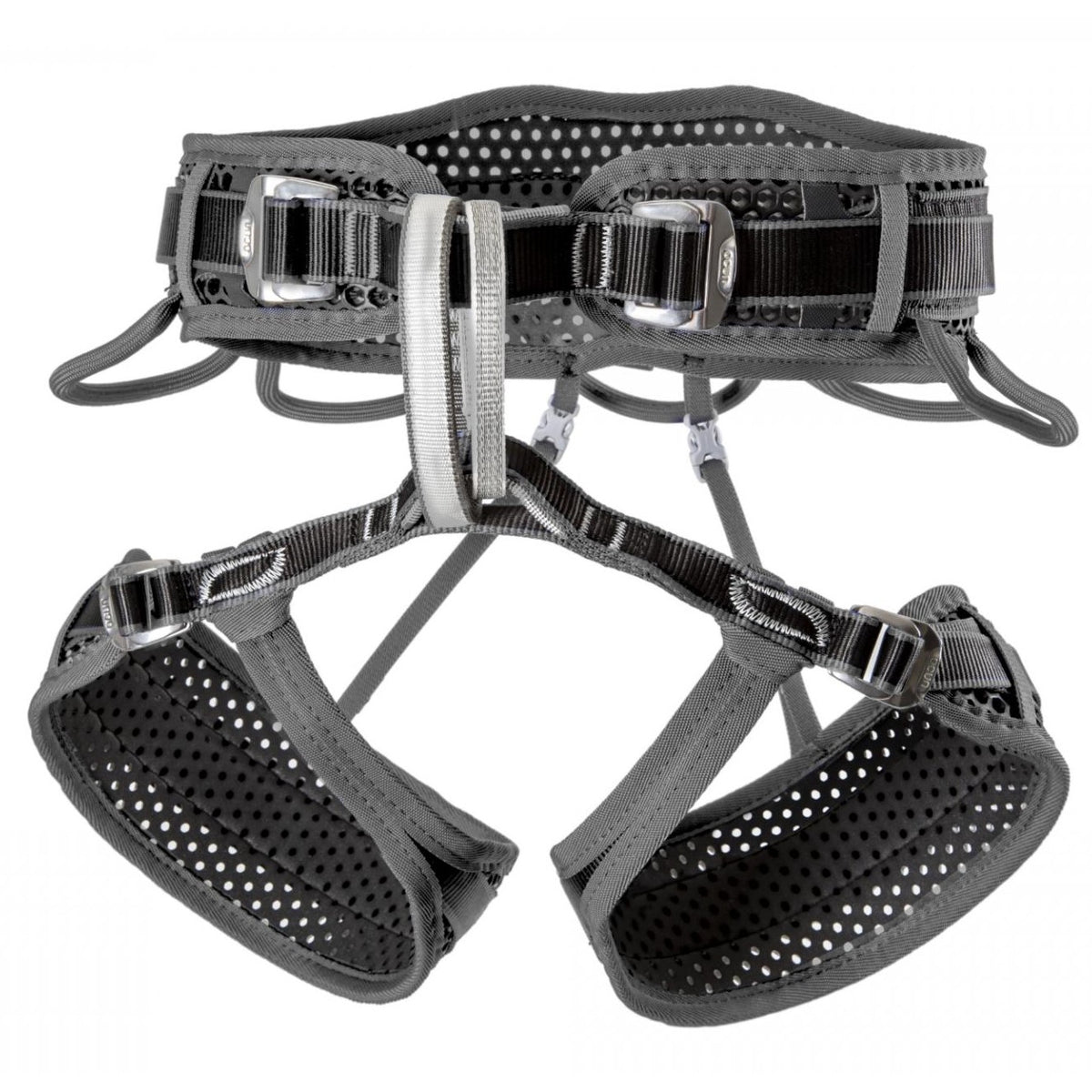 Ocun WeeBee Bigwall Climbing Harness Grey - front view - The Climbing Shop