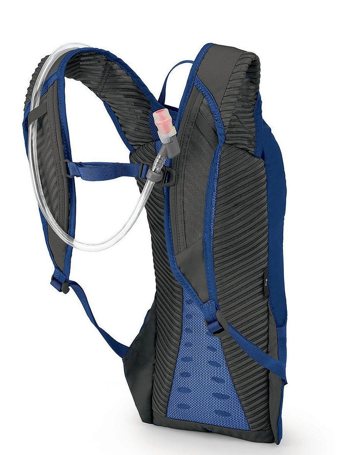 Osprey Katari 3 Litre Hydration pack cobalt blue back pannel - The Climbing Shop