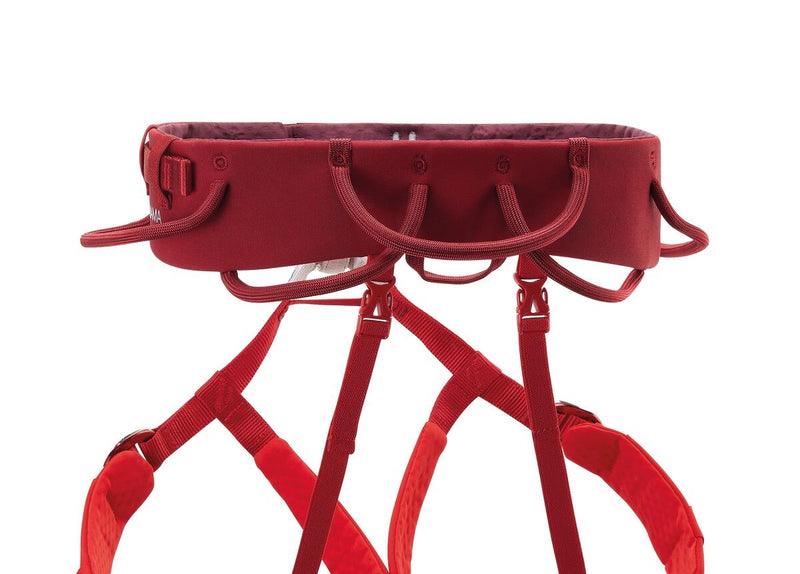 Petzl Adjama rock climbing and mountaineering harness - close up of gear loops - The Climbing Shop