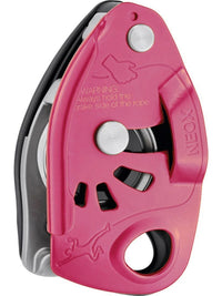 Petzl Neox Assisted Breaking belay device - pink - The Climbing Shop