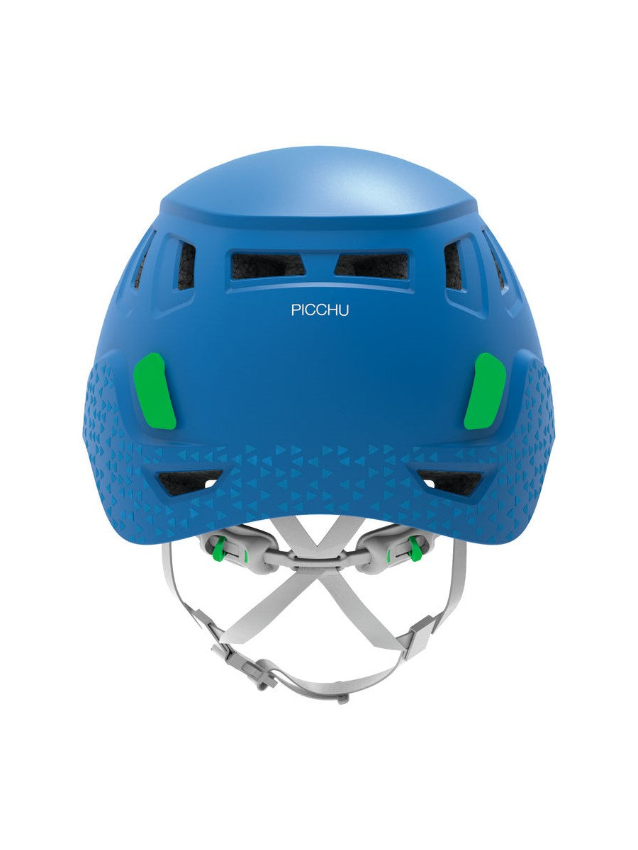 Petzl Picchu Kids Climbing / Bicycle Helmet - blue rear view - The Climbing Shop