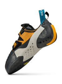 Scarpa Booster climbing | bouldering shoe - 45 degree heel forward inside view - The Climbing Shop