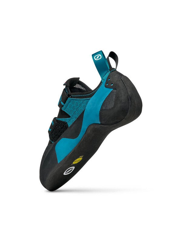 Scarpa Boostic climbing shoe - inside 45 degree heel view - The Climbing Shop